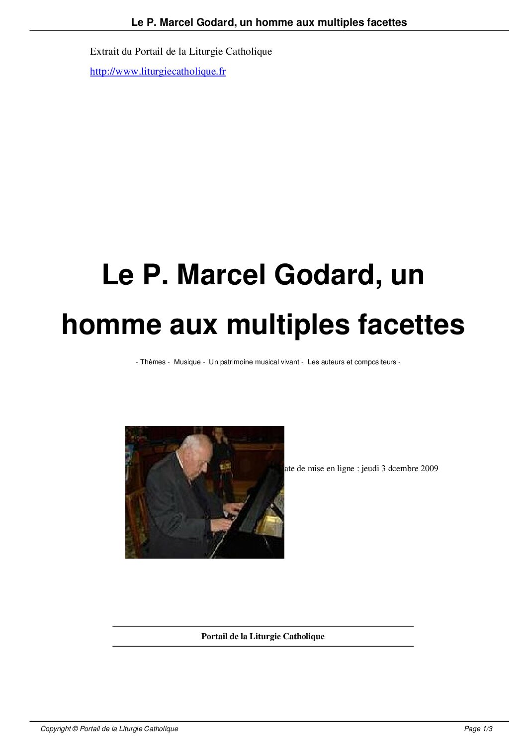 Marcel Godard: un homme aux multiples facettes